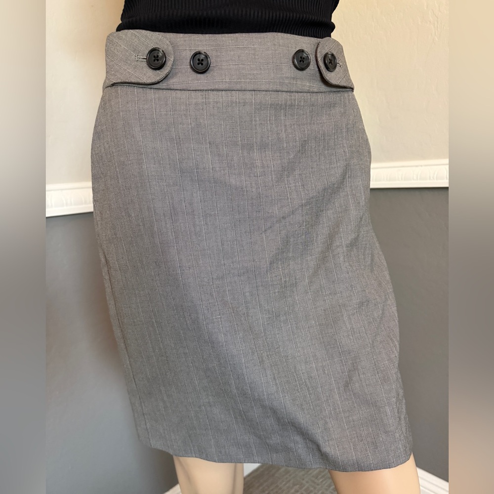 Banana Republic Gray Pencil Skirt Knee-Length Work